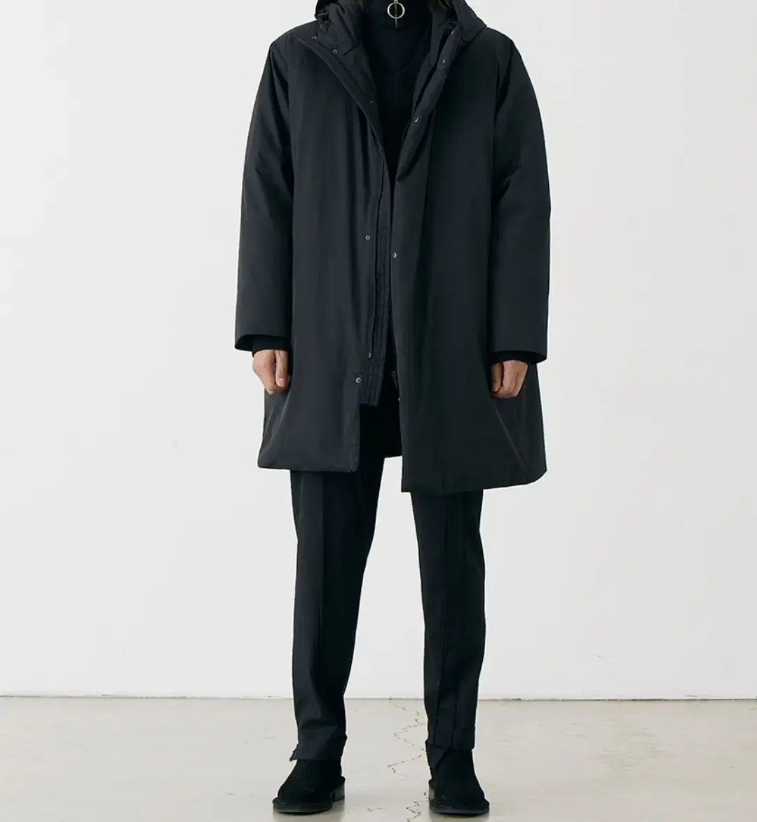 [On sale] Zavanas Minimal Goose Down Rain Hooded Long Puffer