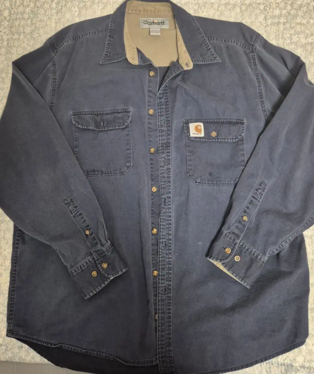 Calhart Navy Work Shirt