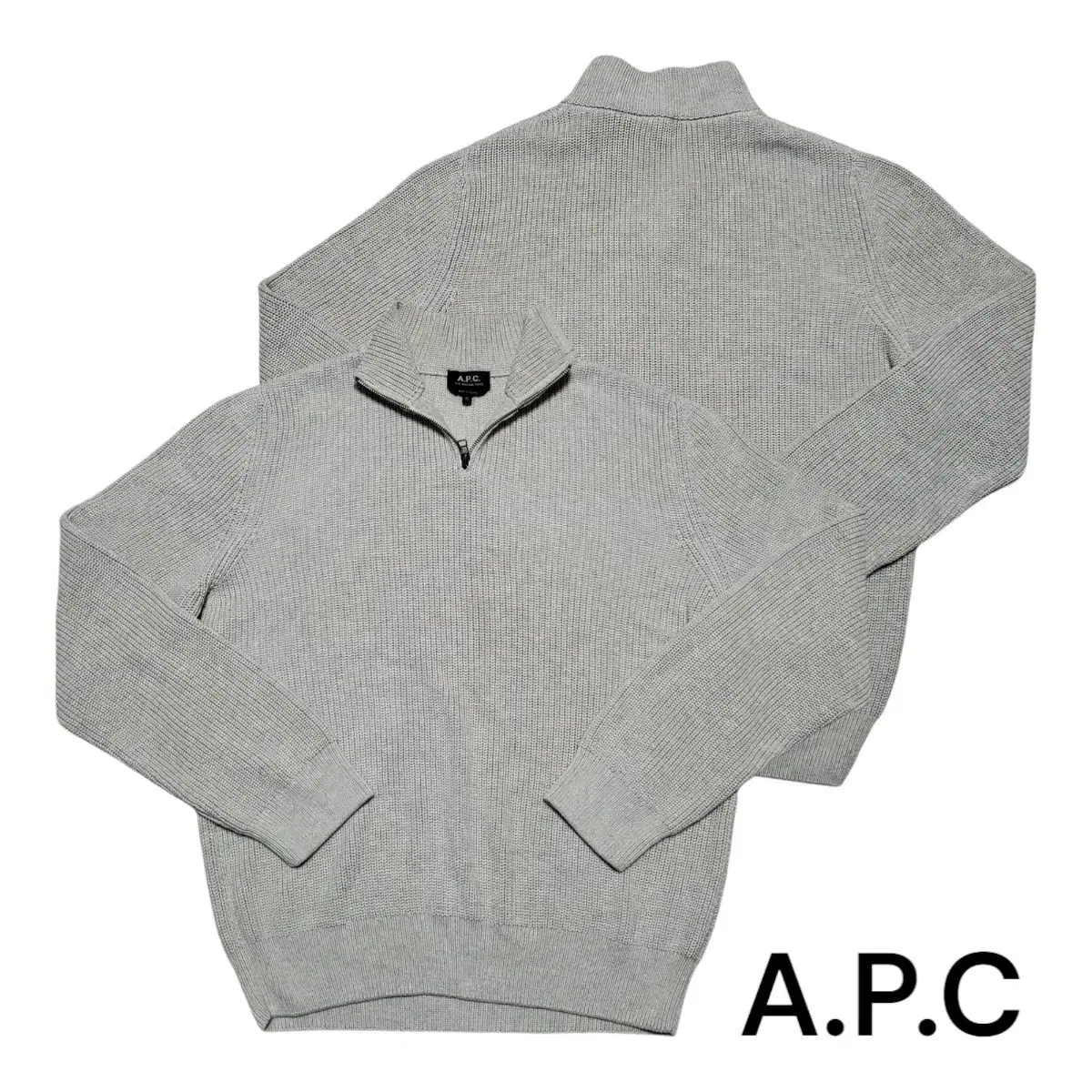 (XL) 23FW APC ALEX Half Zip Up APC Knit Apex Zip Up