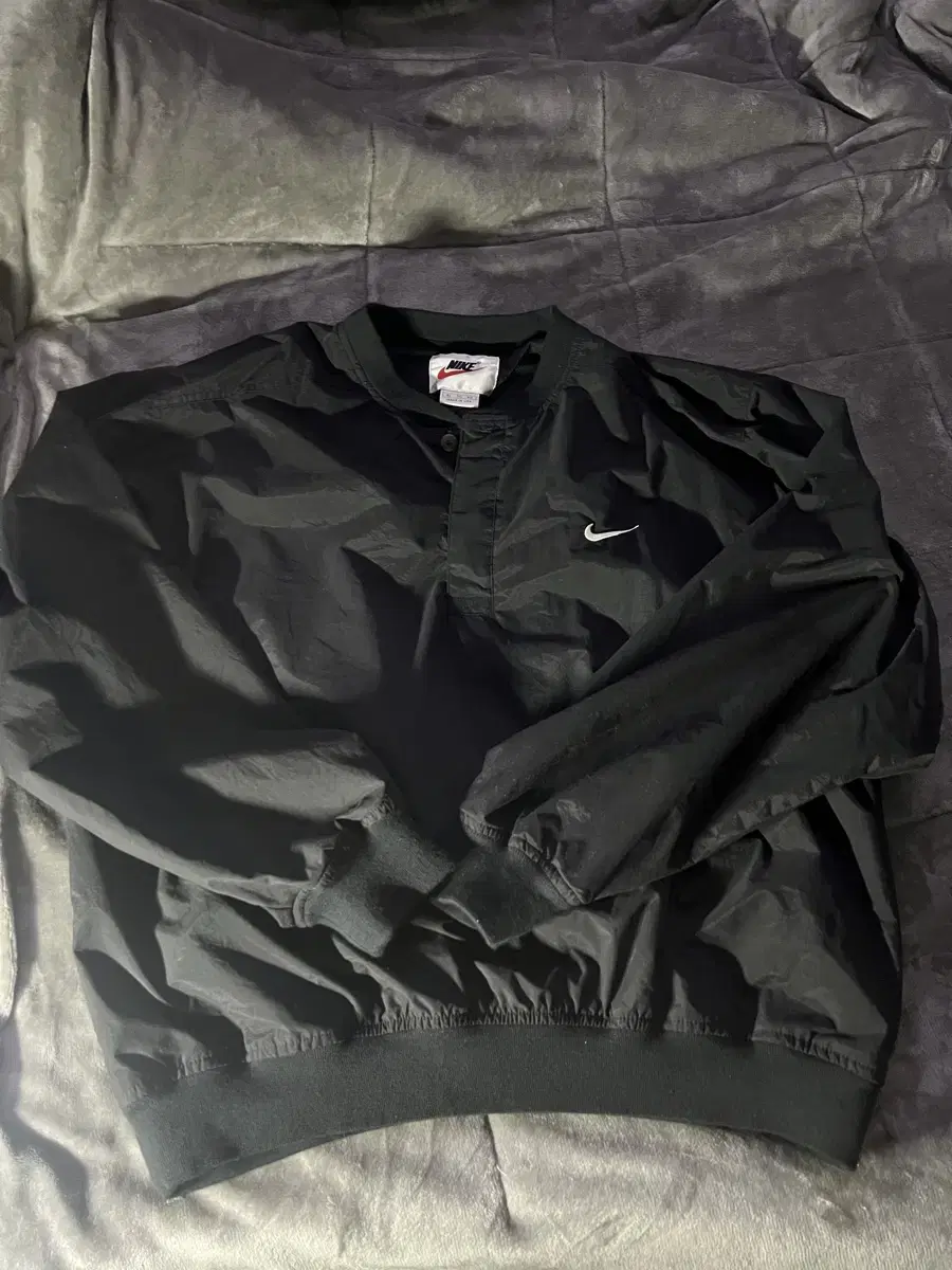 Nike Anorak Windbreaker Black Overfit Top L-XL