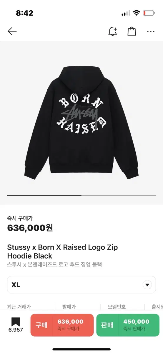 Stussy x Bone & Raised Logo Hoodie Zip Up Black