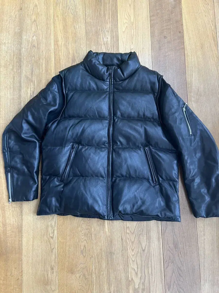 UNDERCOVER X FRAGMENT Collaboration All Leather Down Jacket