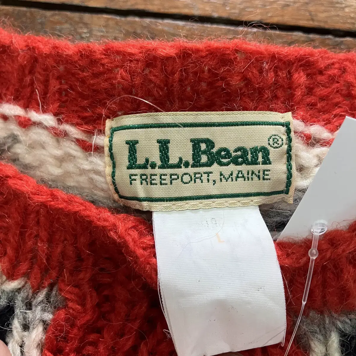 L.L.Bean 엘엘빈 패턴 니트 가디건