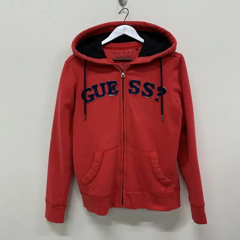 Geth Red Big Logo Embroidered Hoodie Zip Up 95 G00237