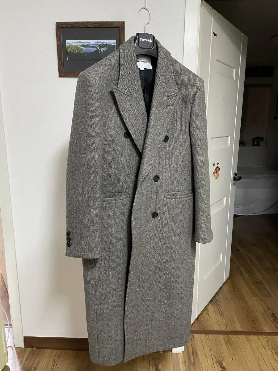 Tony Weck Merino Wool Herringbone Double Coat L