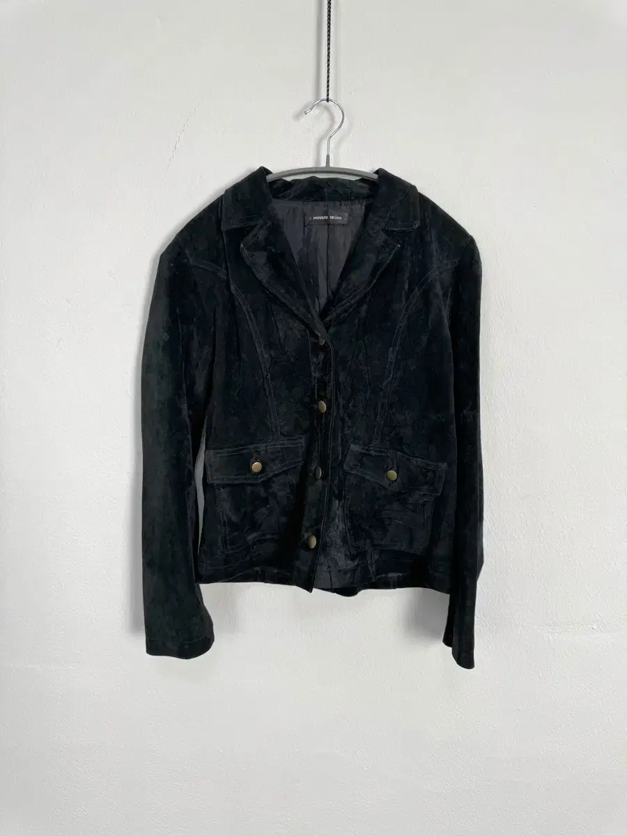 vintage pig suede button jacket