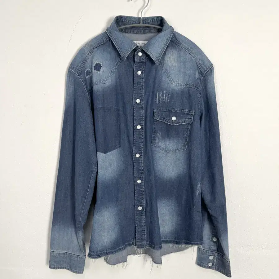 vintage distressed denim shirt