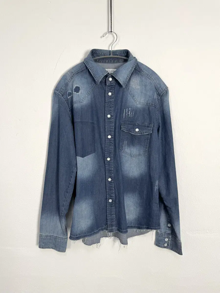 vintage distressed denim shirt