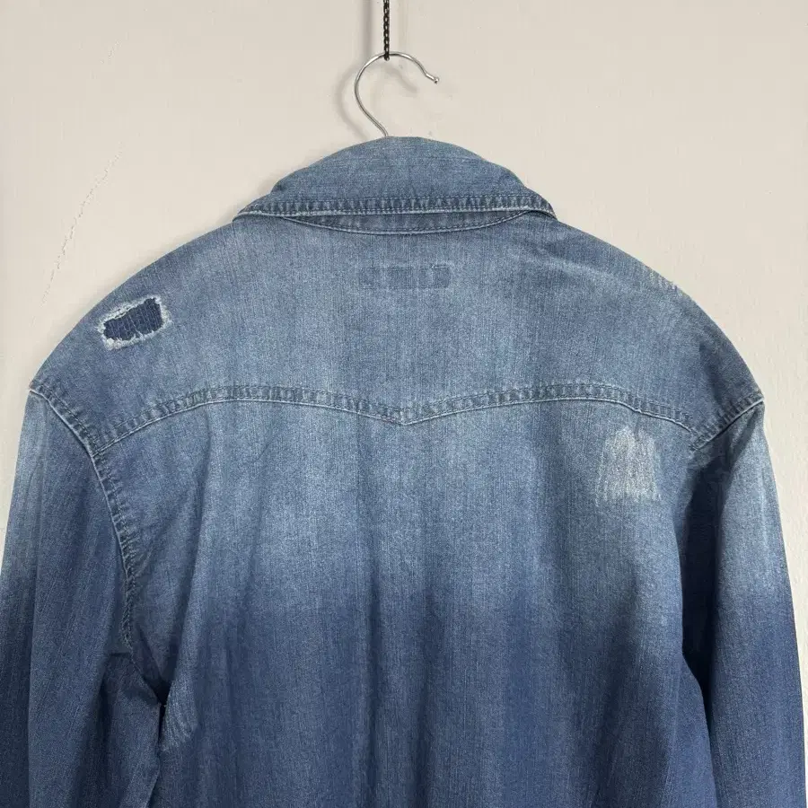 vintage distressed denim shirt