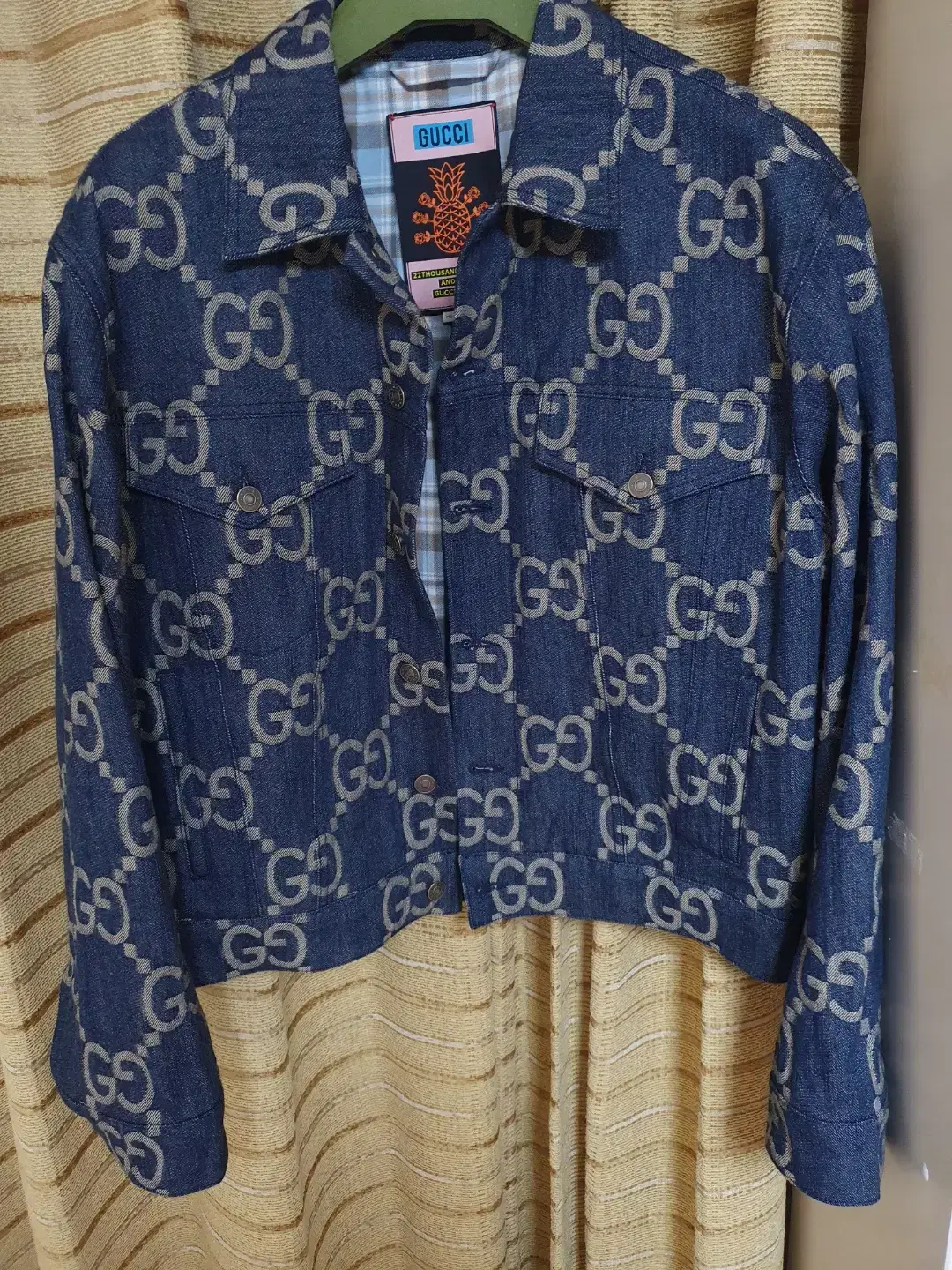 Brand New, Department Store Edition Gucci Pineapple Jeans Jacket Denim Size 48