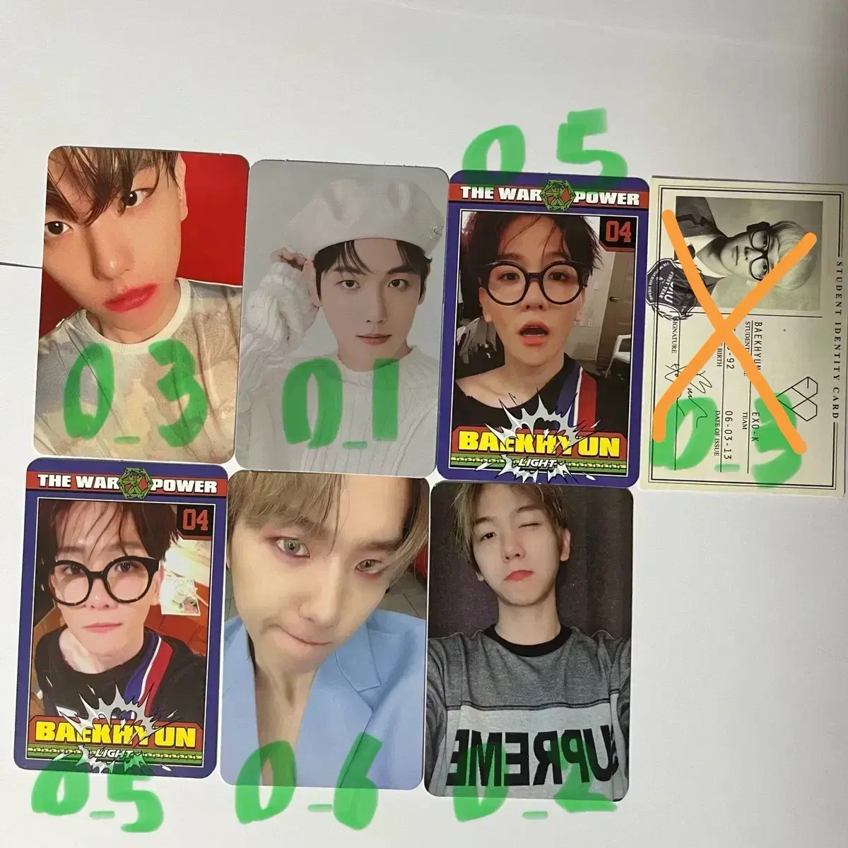 Baekhyun Concert / Tempo / Power / Love Shot / Delirium / Wolf Photocard