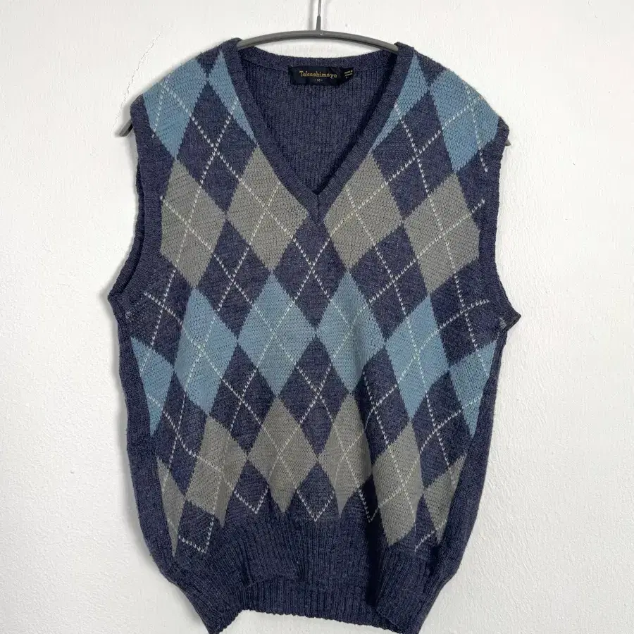 vintage argyle knit vest