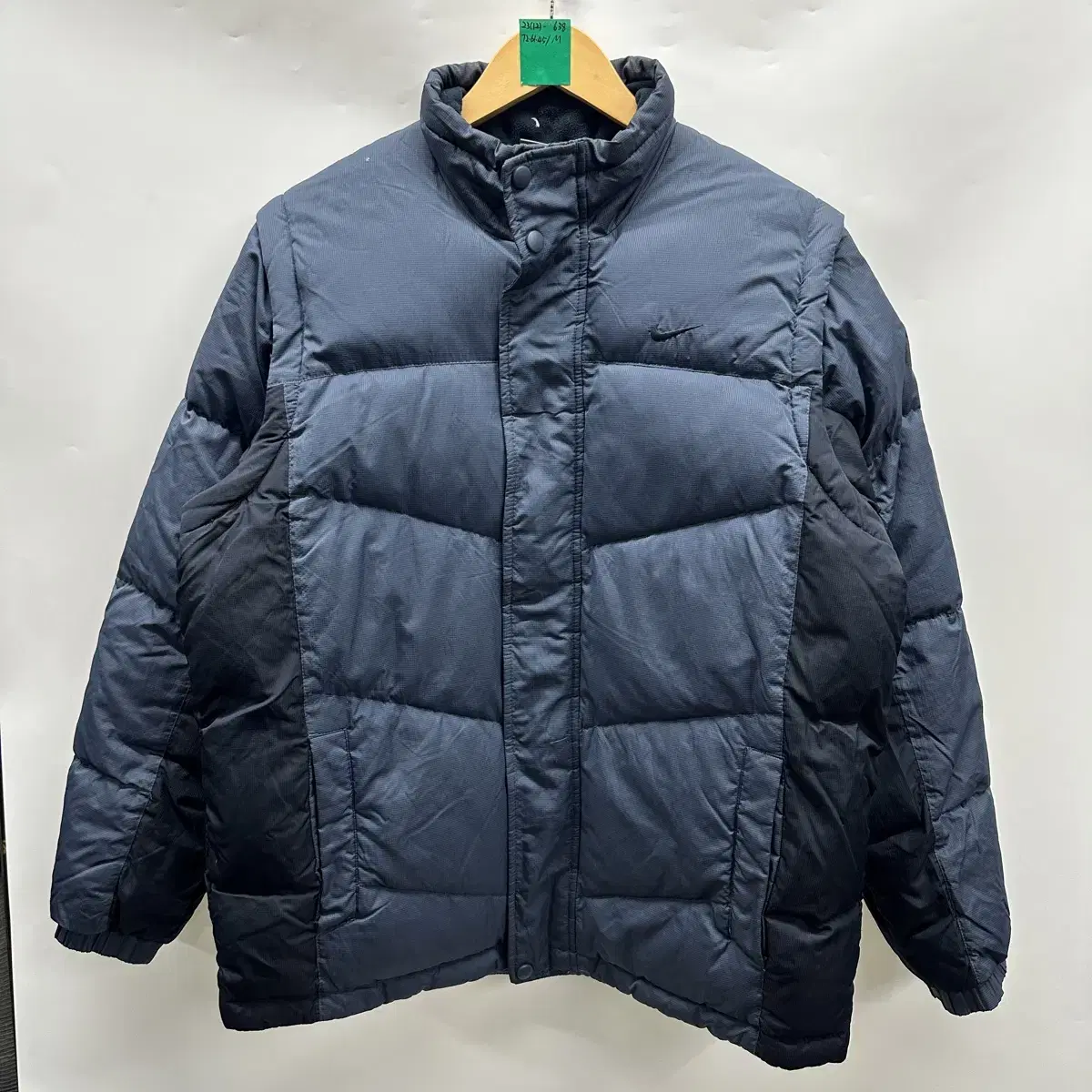 [Genuine/M] Nike Swoosh Old School Navy Padded (Padded Vest Detachable)