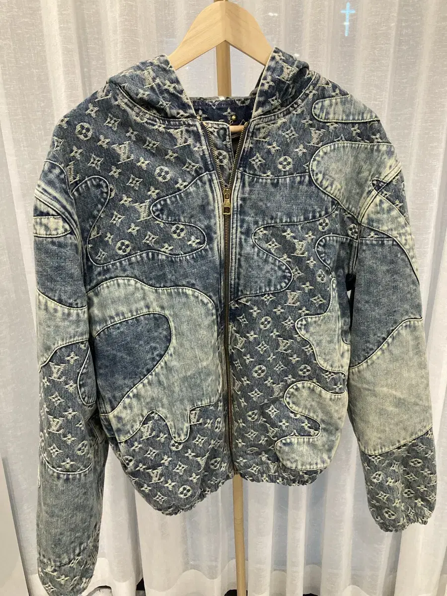 {S+/Genuine} Louis Vuitton x Nigo Monogrammed Denim Hooded Jacket