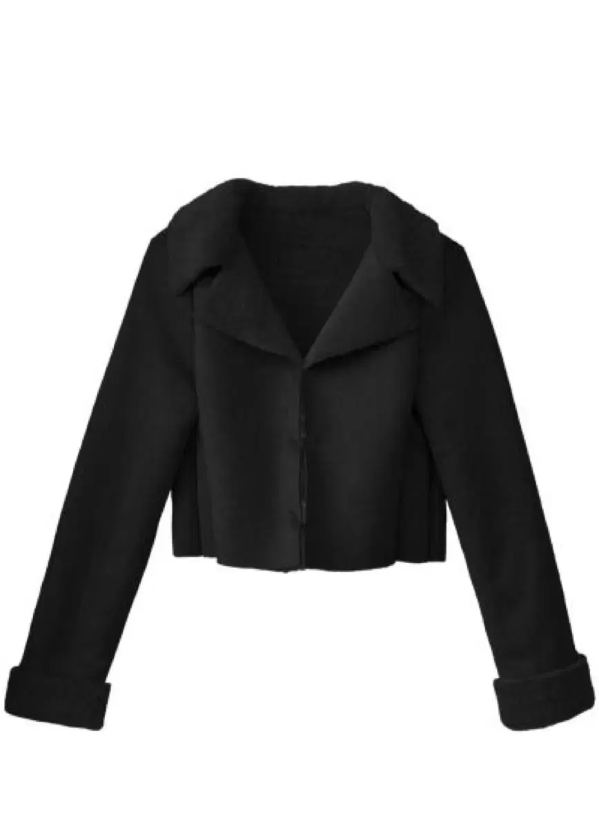 애즈온 무스탕 CROPPED MUSTANG JACKET / BLACK