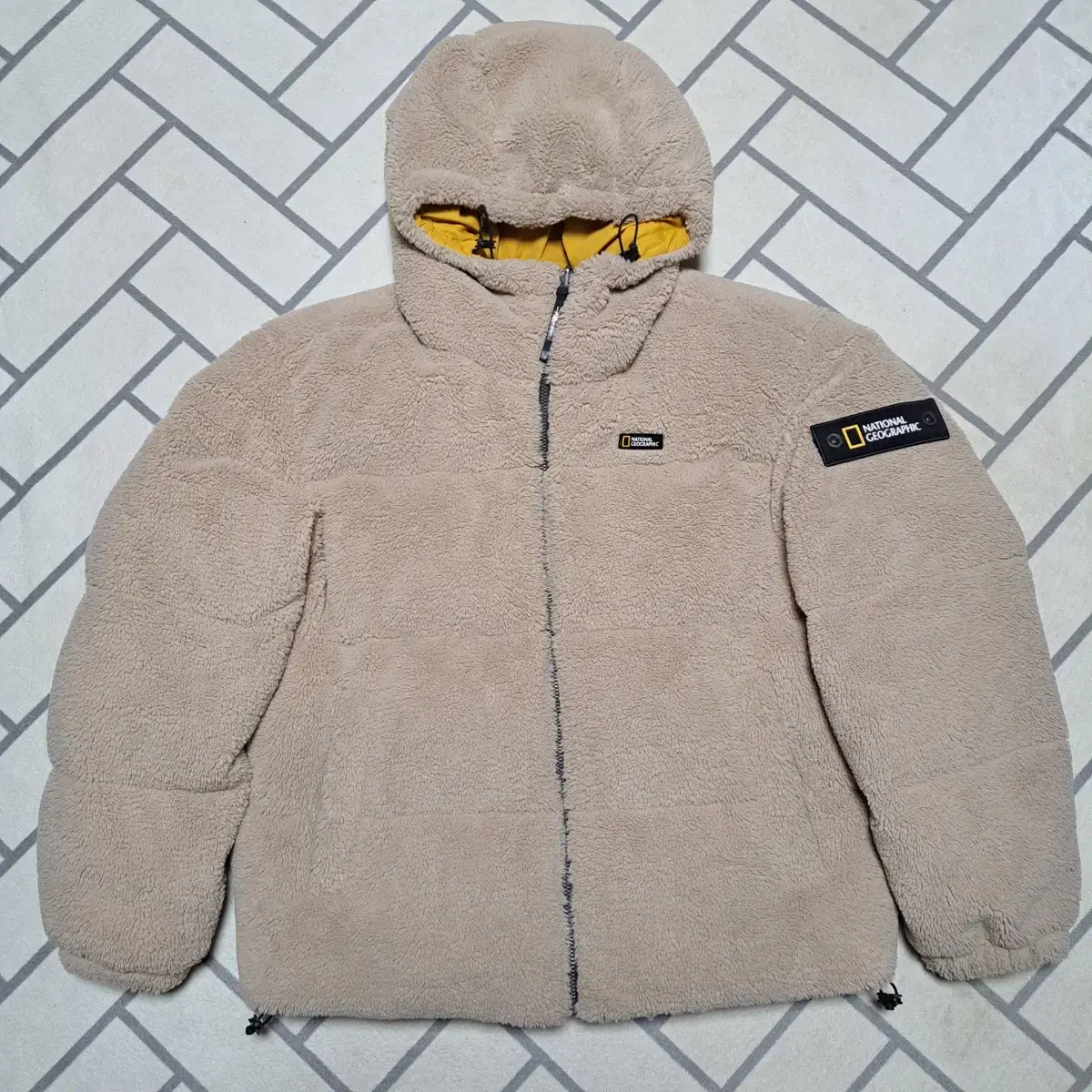 National Geographic Waffen Reversible Hooded Puffer Jacket Size M