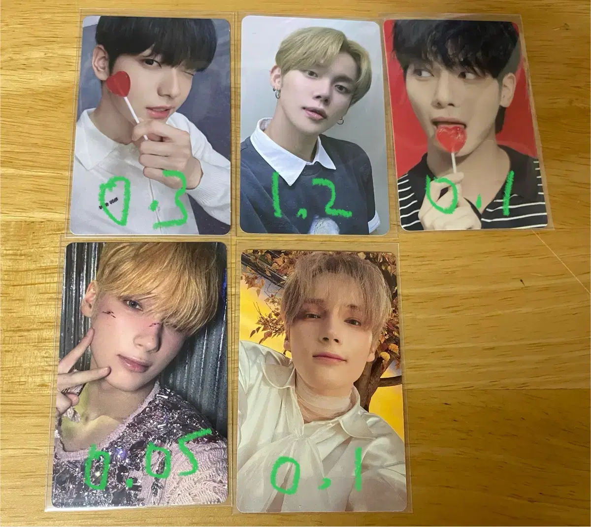 txt choi soobin choi yeonjun kang taehyun hueningkai alfo unreleased photocard wts