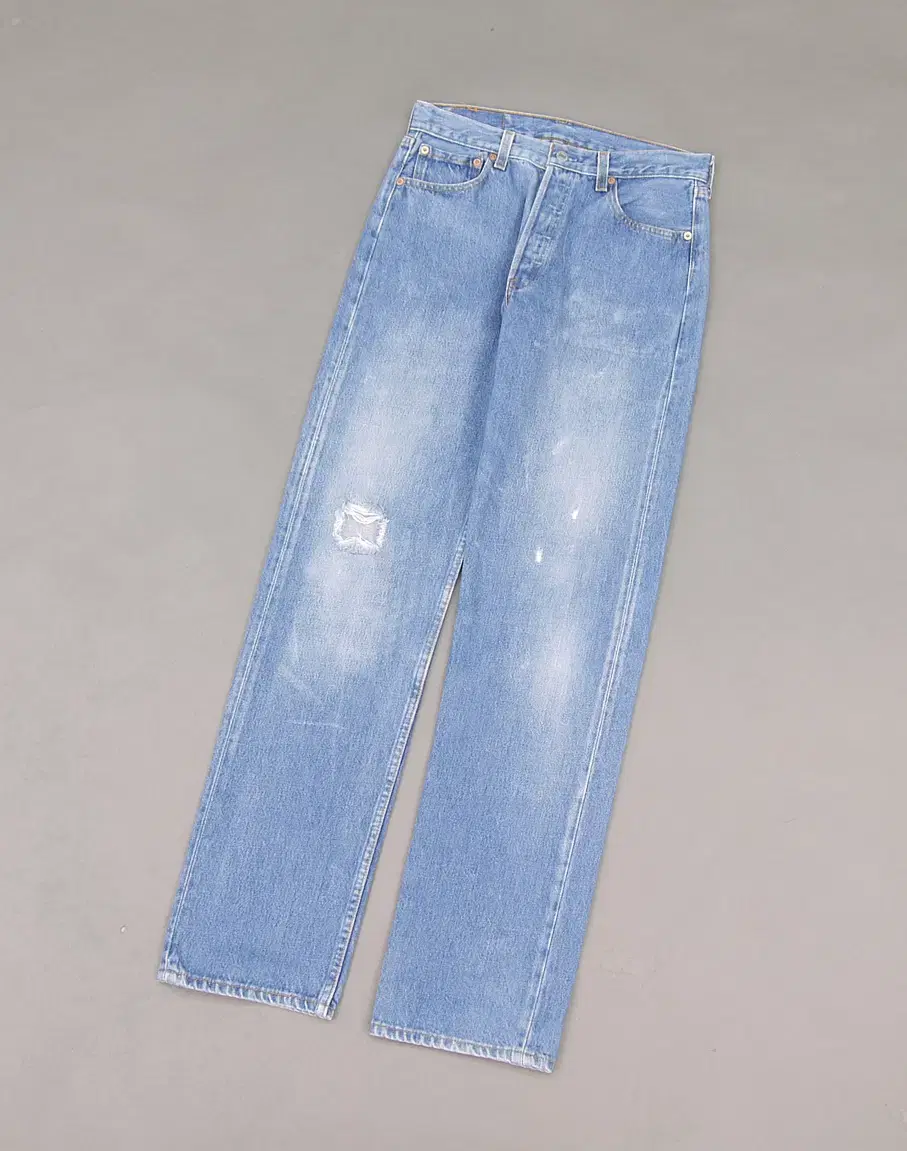 Levi's 90's USA made 501-0000 distressed jin regular fit denim31(29)