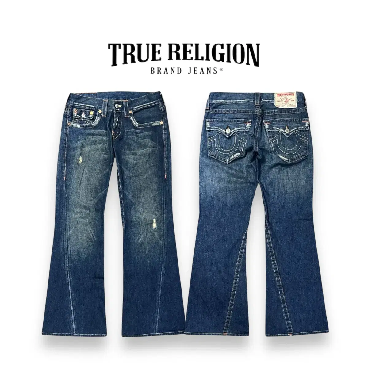 Trousered Bootcut Grunge Denim Pants