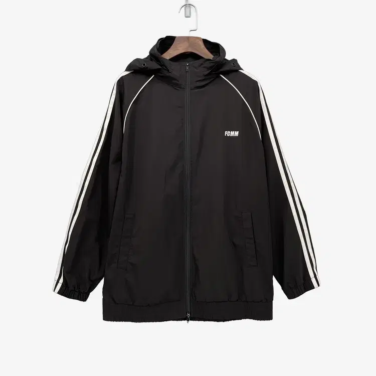 (M) FMCM Men's Striped Windbreaker Jacket