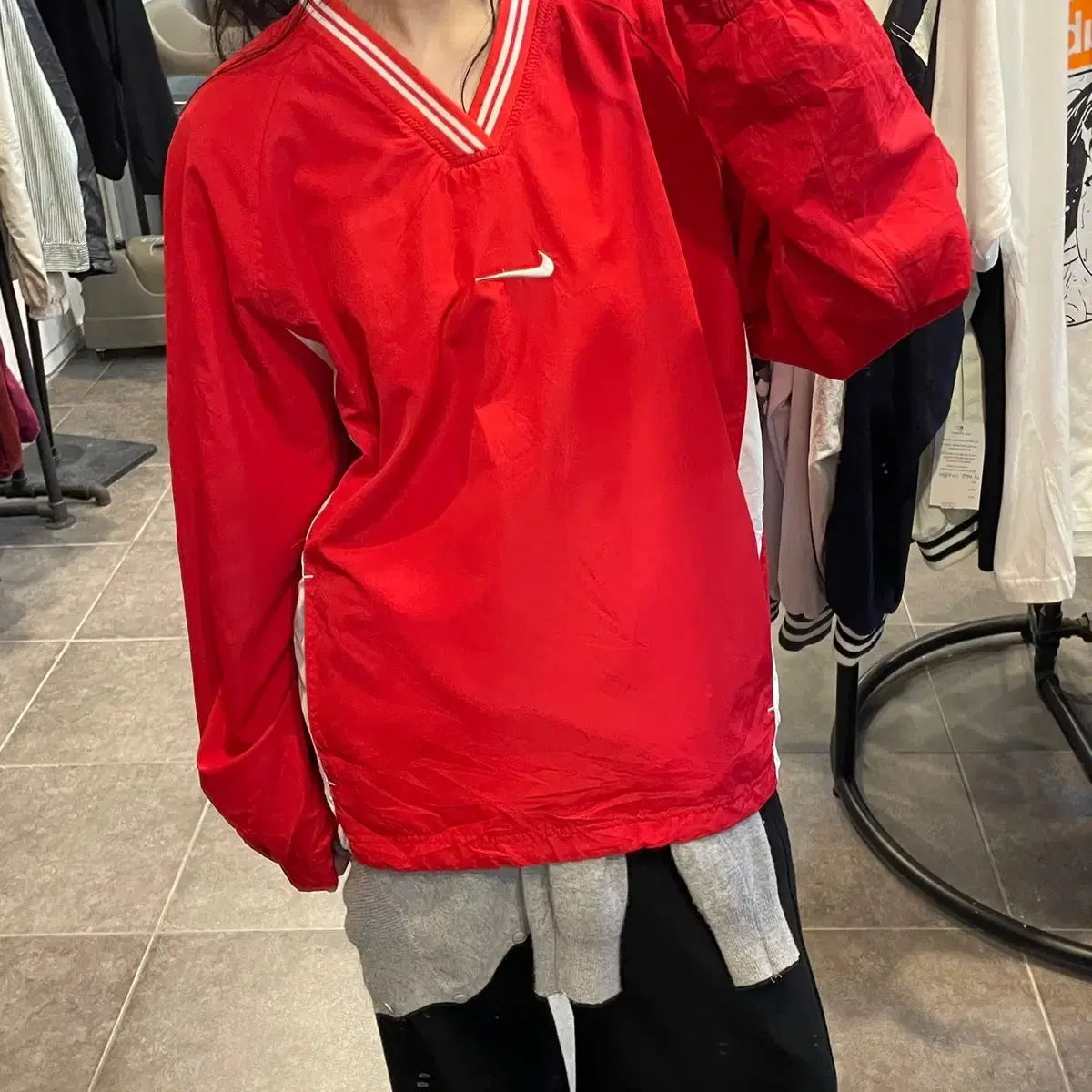 (NO.9) NIKE 나이키 빈티지 화이트 레드 배색 웜업