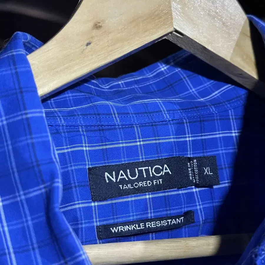 Nautica 노티카 체크 블루 셔츠