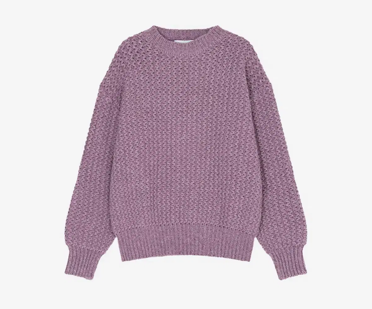 Waviness Wave Textured Lambswool Knit