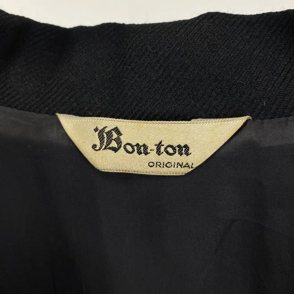 빈티지 90s Bon-ton 퀄팅 패턴 디테일 울 자켓