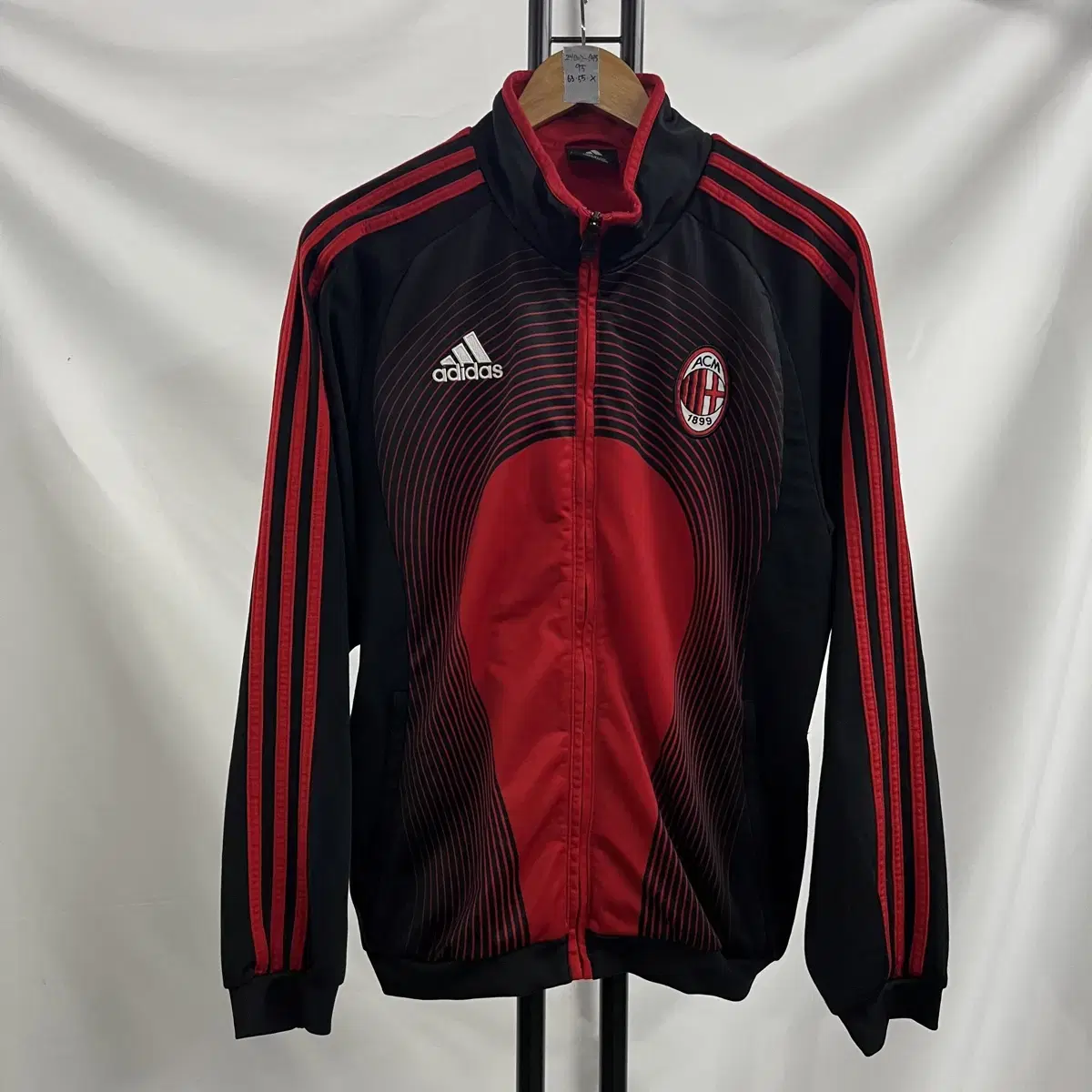 [Authentic/95] Adidas AC Milan Samsun Black Red Track Top/Jersey