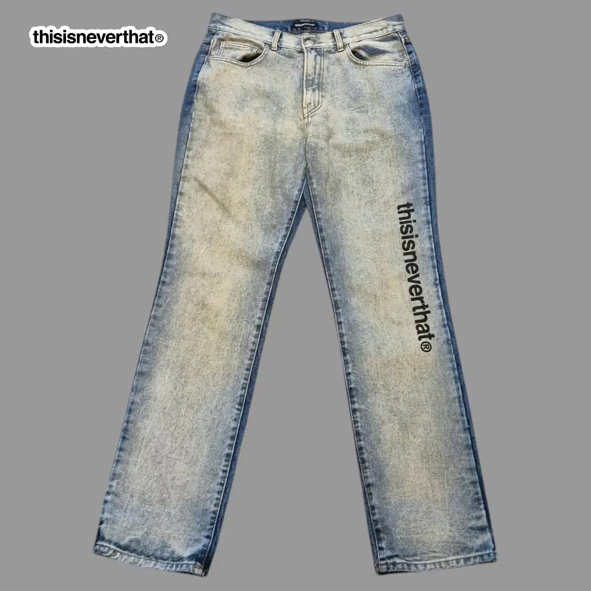 (32")This Is Never That FrontDouble Color Straight Fit Jeans