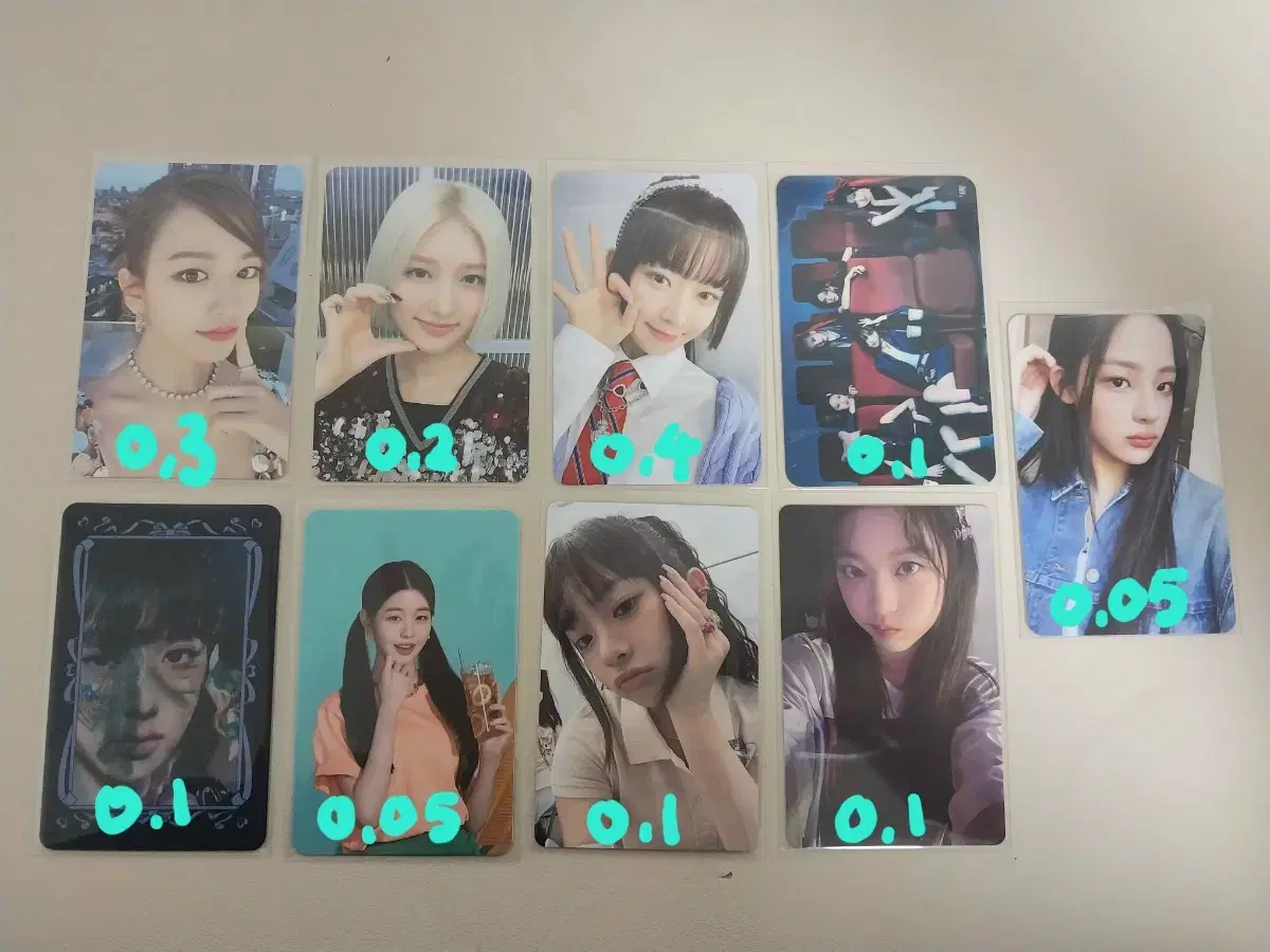 ive ahn yujin,gaeul,lay,jang wonyoung,group,new jeans minji,hanni,haerin photocard 팔아요