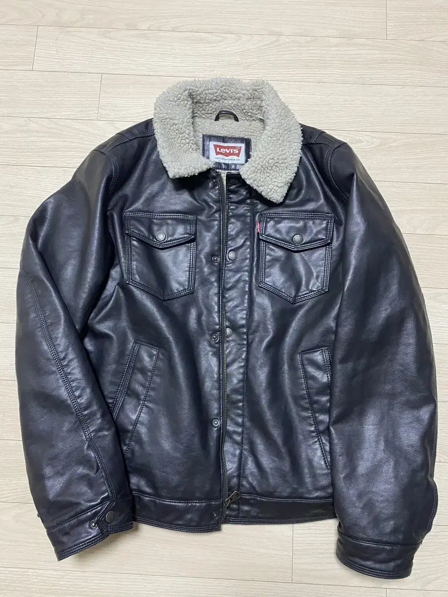 Levi's Leather and Fleece Trucker Jacket