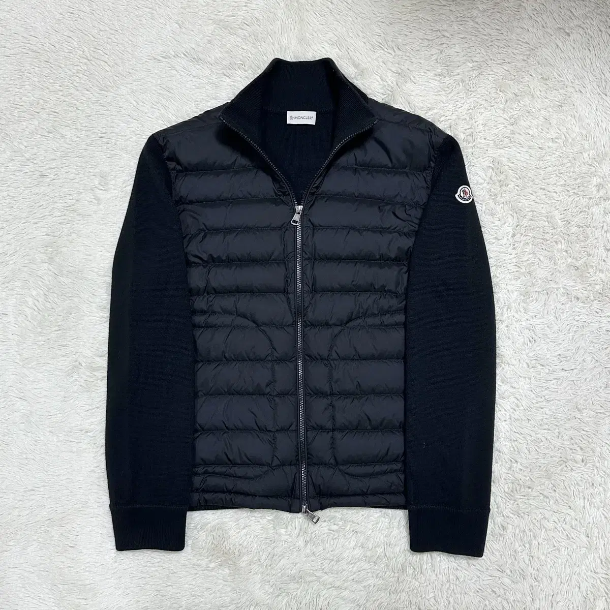 [Genuine/M] Moncler Tricot wool cardigan knitted padded M size