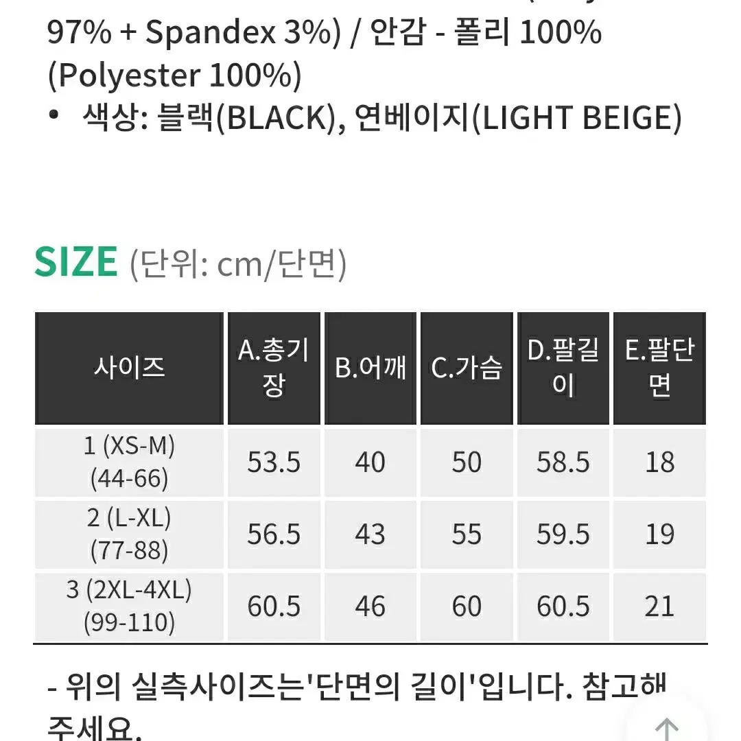 새상품)빅사이즈 세미크롭 싱글자켓