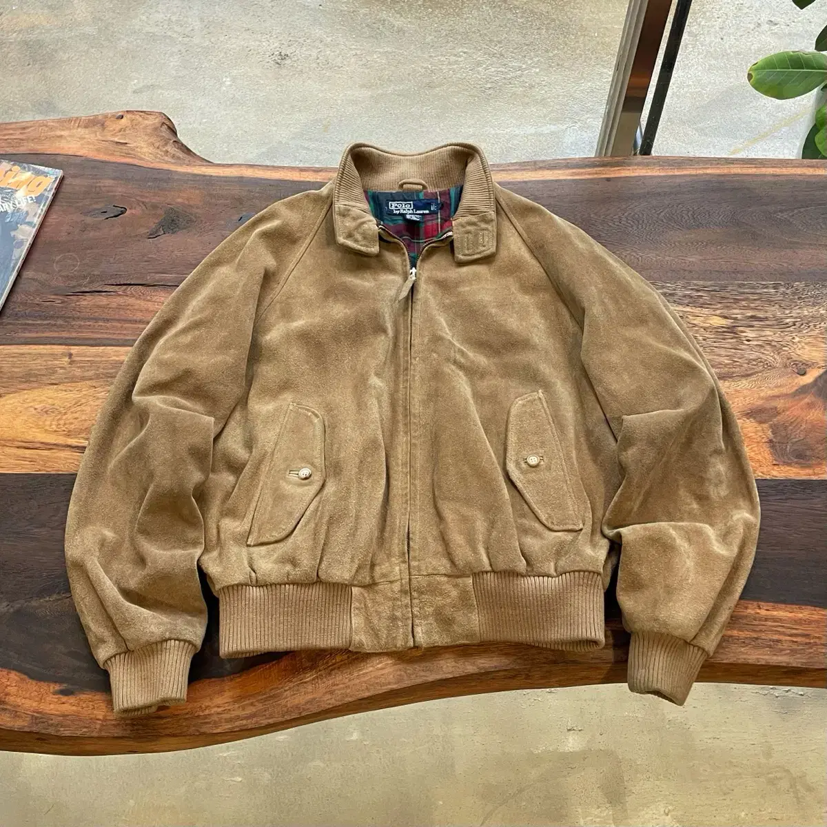 1990s Polo Suede Harrington Jacket