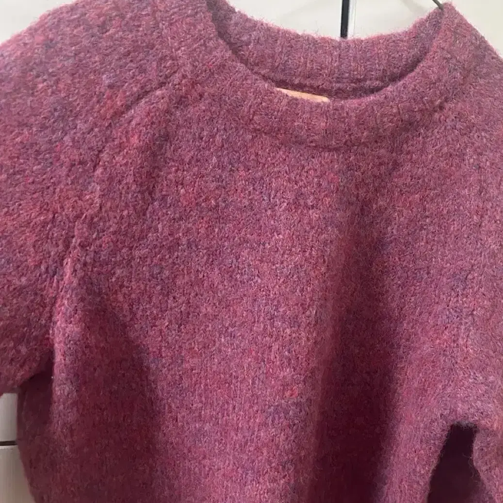 시눈 mixed pullover knit (plum)