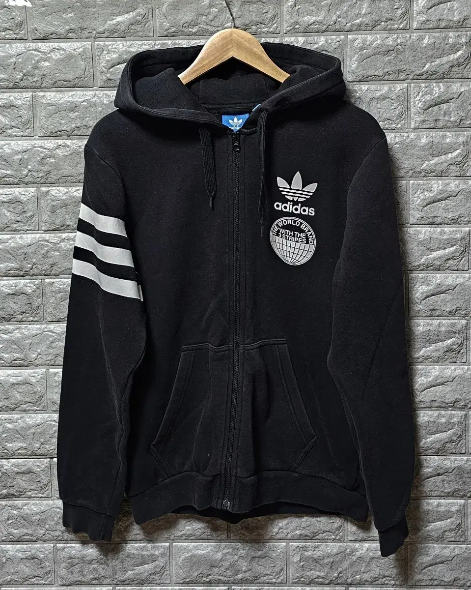 adidas brushed hoodie zip-up 100