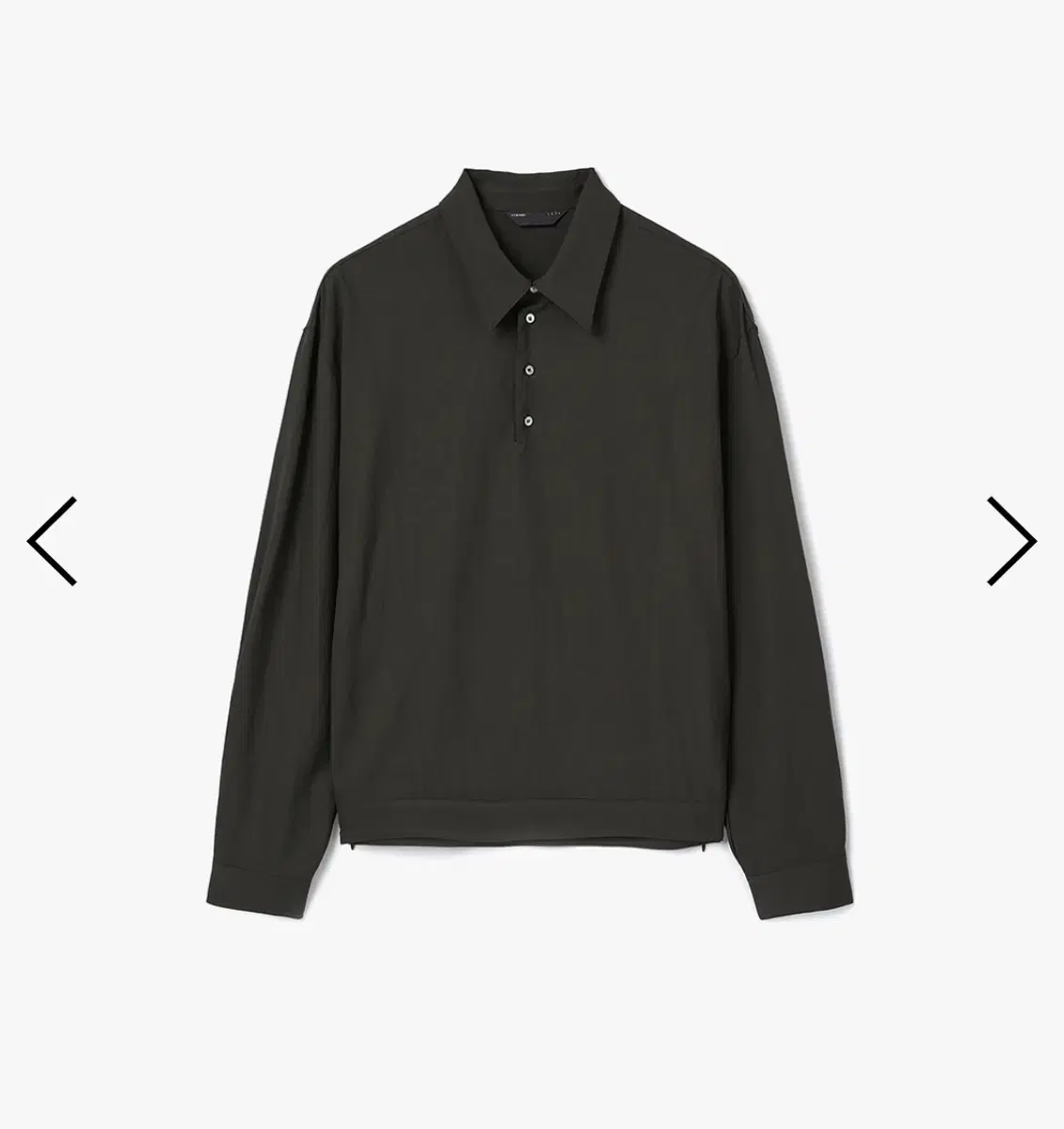 Remade Half Button Pullover Shirt - Charcoal