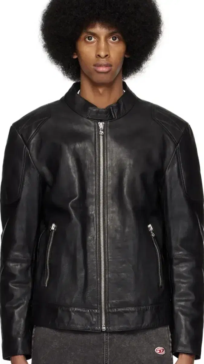 Diesel Diesel L-INK Ink Leather Rider Jacket (105)