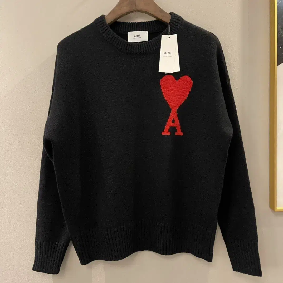 Ami Love Code Embroidered Dae Ae Round Neck SweaterF