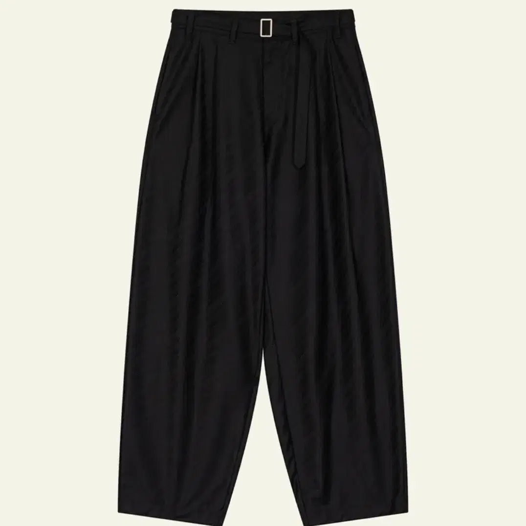 웨이비니스 Belted Two Tuck Trousers - Black 2