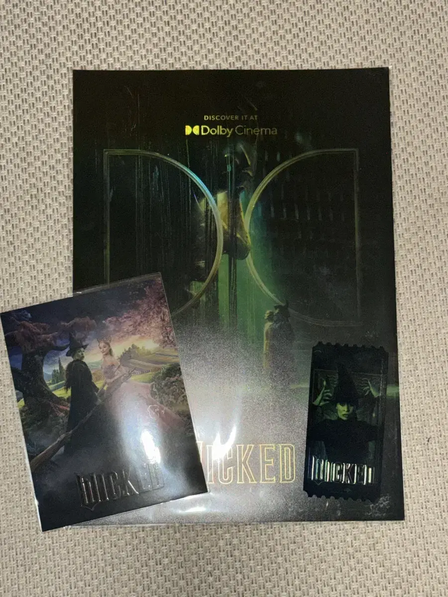 Wicked Mega Box Dolby Poster + Original Ticket Type A / LOTR Art Card to sell in bulk