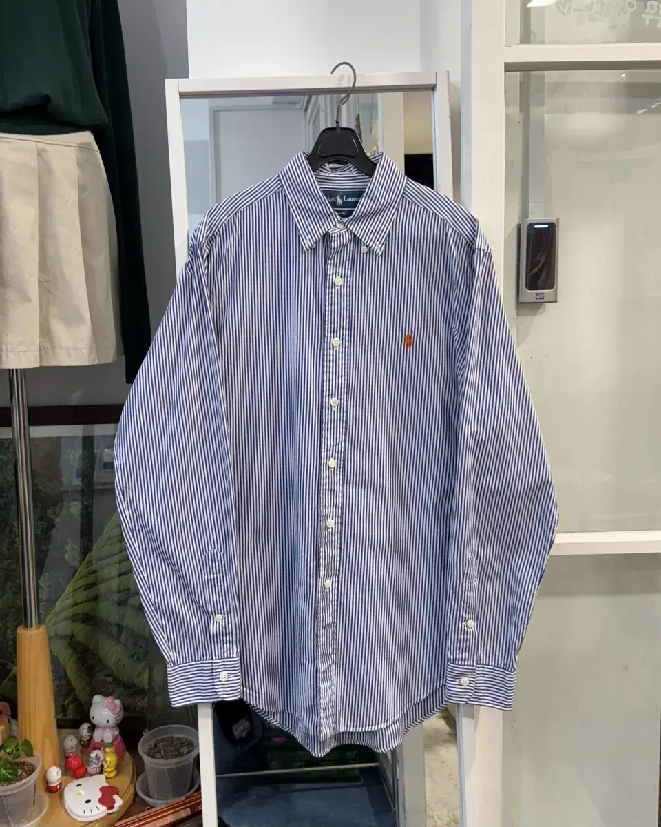 (Genuine) Polo Stripe Shirt [L]