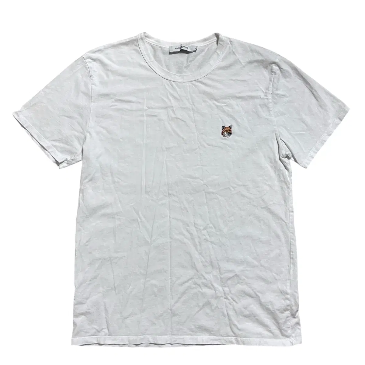 (백화점택)Maison Kitsune 21Season Foxhead White Short Sleeve(XL)