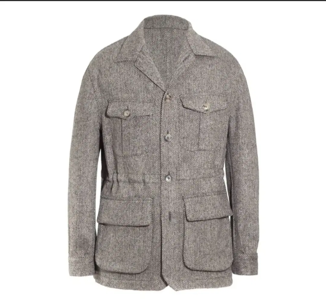 JUSTO GIMENO Herringbone field jacket