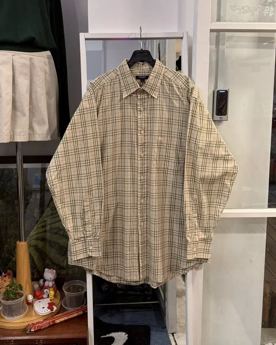 (Genuine) Burberry Burberry Nova Check Shirt[L]