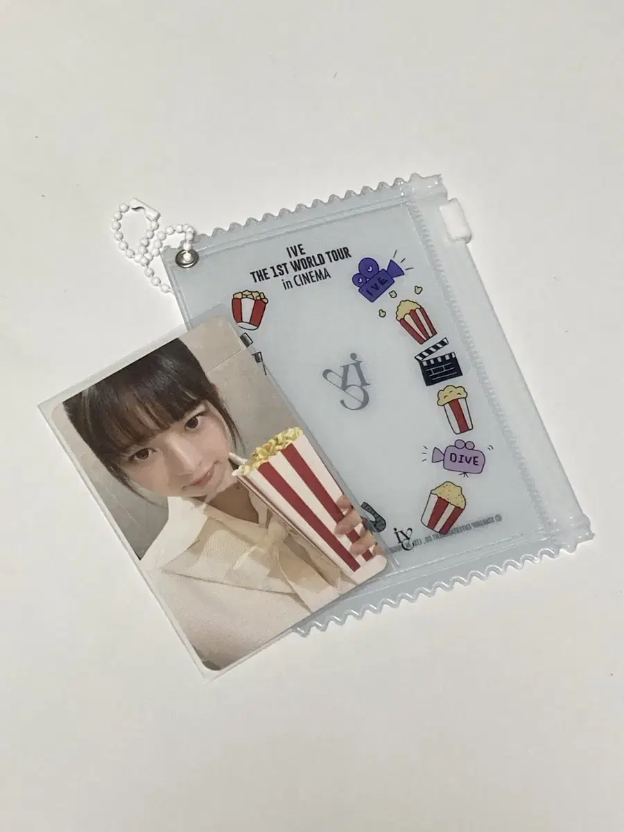 ive pop up cinema popcorn lay photocard (bomb)