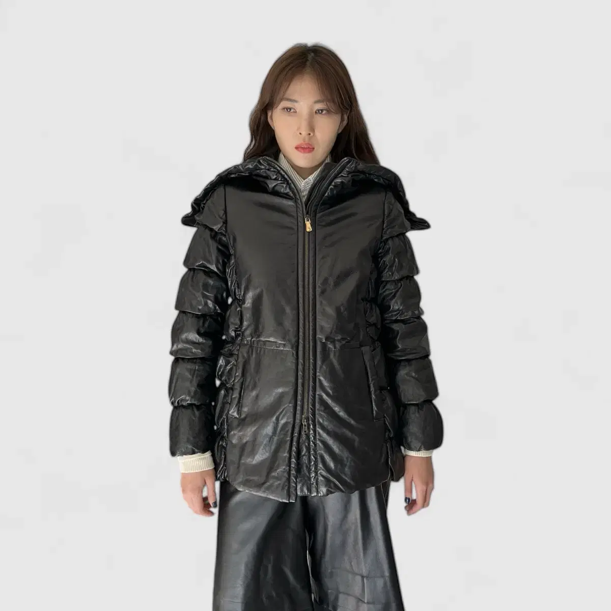 miumiu leather puffer