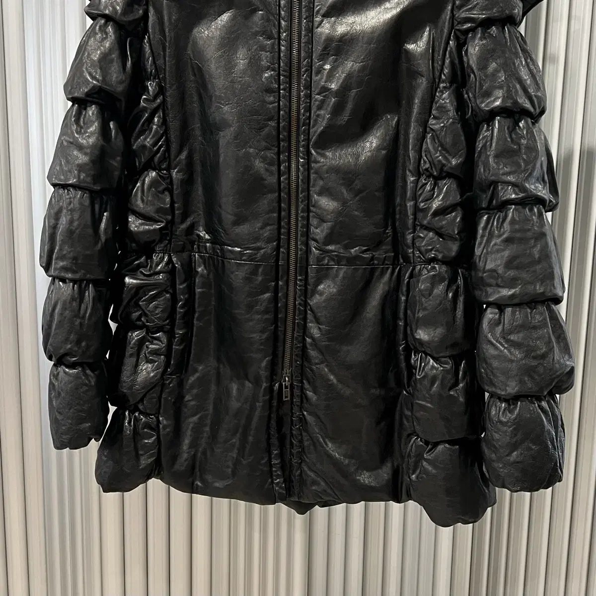 miumiu leather puffer