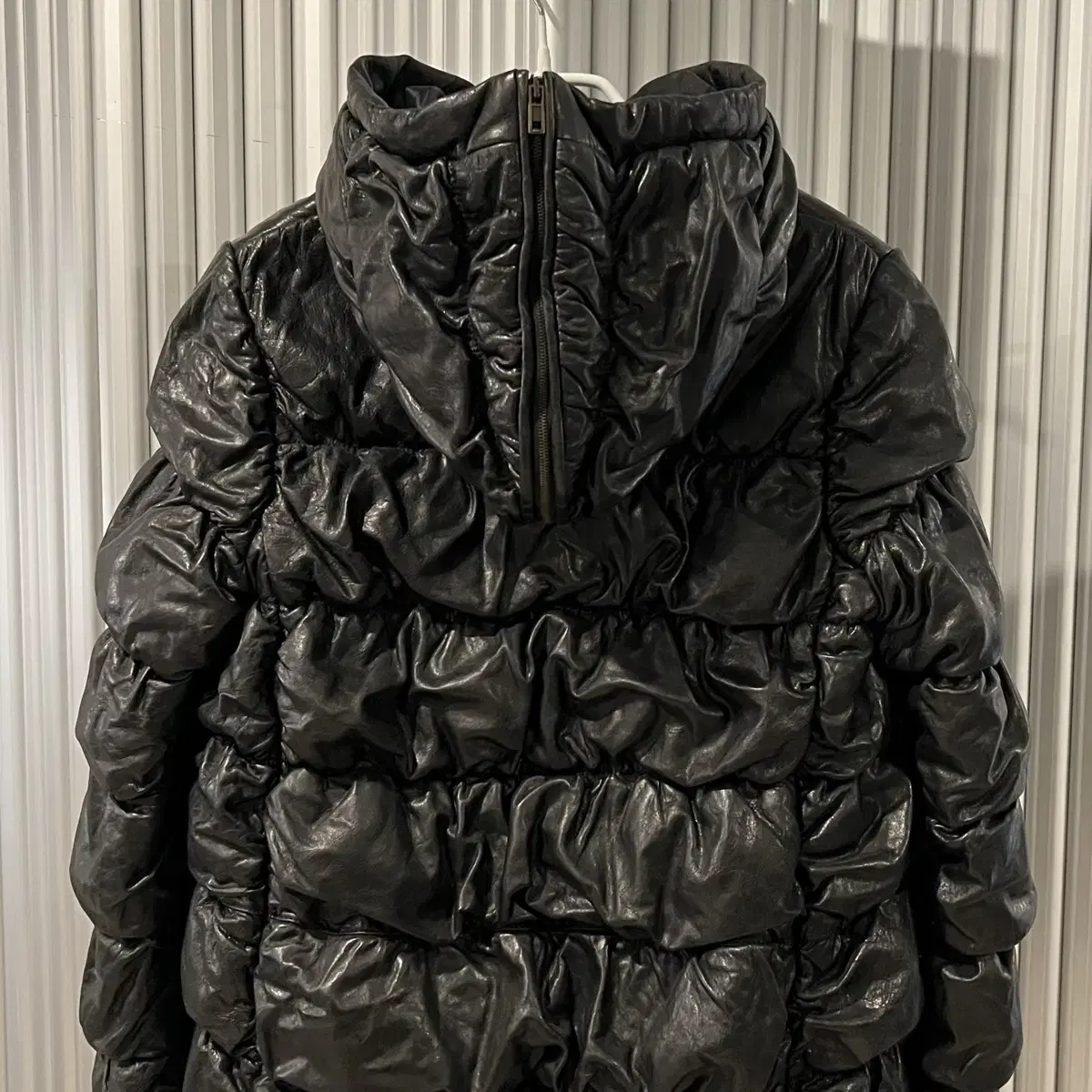 miumiu leather puffer